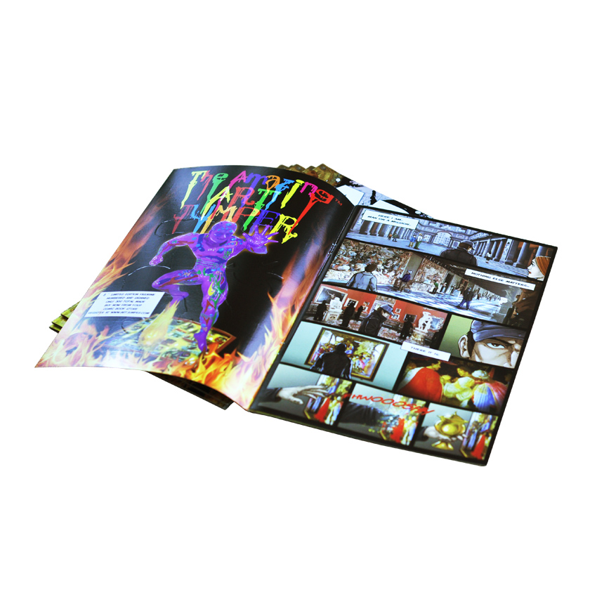 Glossy C2S Art paper Soft Cover Book Printing , 168x260MM Adult Comic Book Printing
