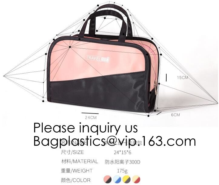 Portable custom logo printed Transparent Makeup Window Women Makeup Pouch Travel Clear Cosmetic bag Travel Cosmetic Bag