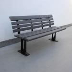 Street Patio Outdoor Recycled Plastic Benches With Sandblasting Powder Coating