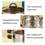 Factory Wholesale Two Layers Stainless Steel Saucepot Food Steamer Pots Circle