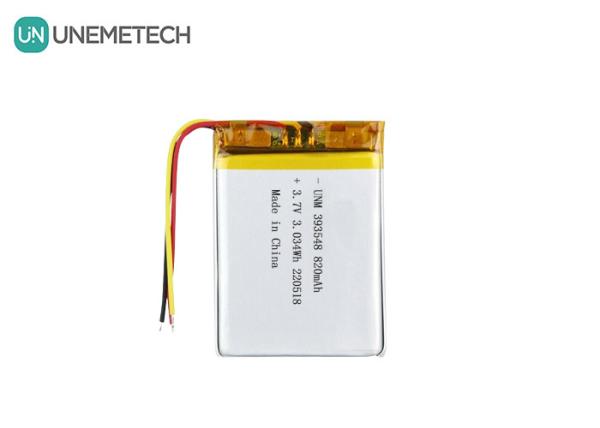 Lithium Polymer Battery 3.7V 820mAh 393548 Lipo Rechargeable Battery Pack for