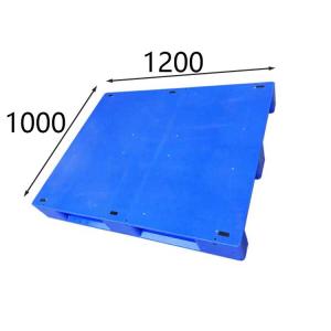 Quality Reinforced Euro Plastic Pallets 1200 X 1000 Blue HDPE / PE Flat Heavy Duty wholesale