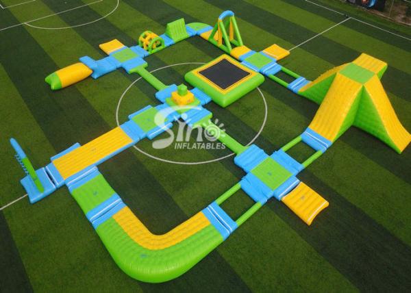 Custom Design Giant Floating Inflatable Aqua Amusement Park For Summer Outdoor
