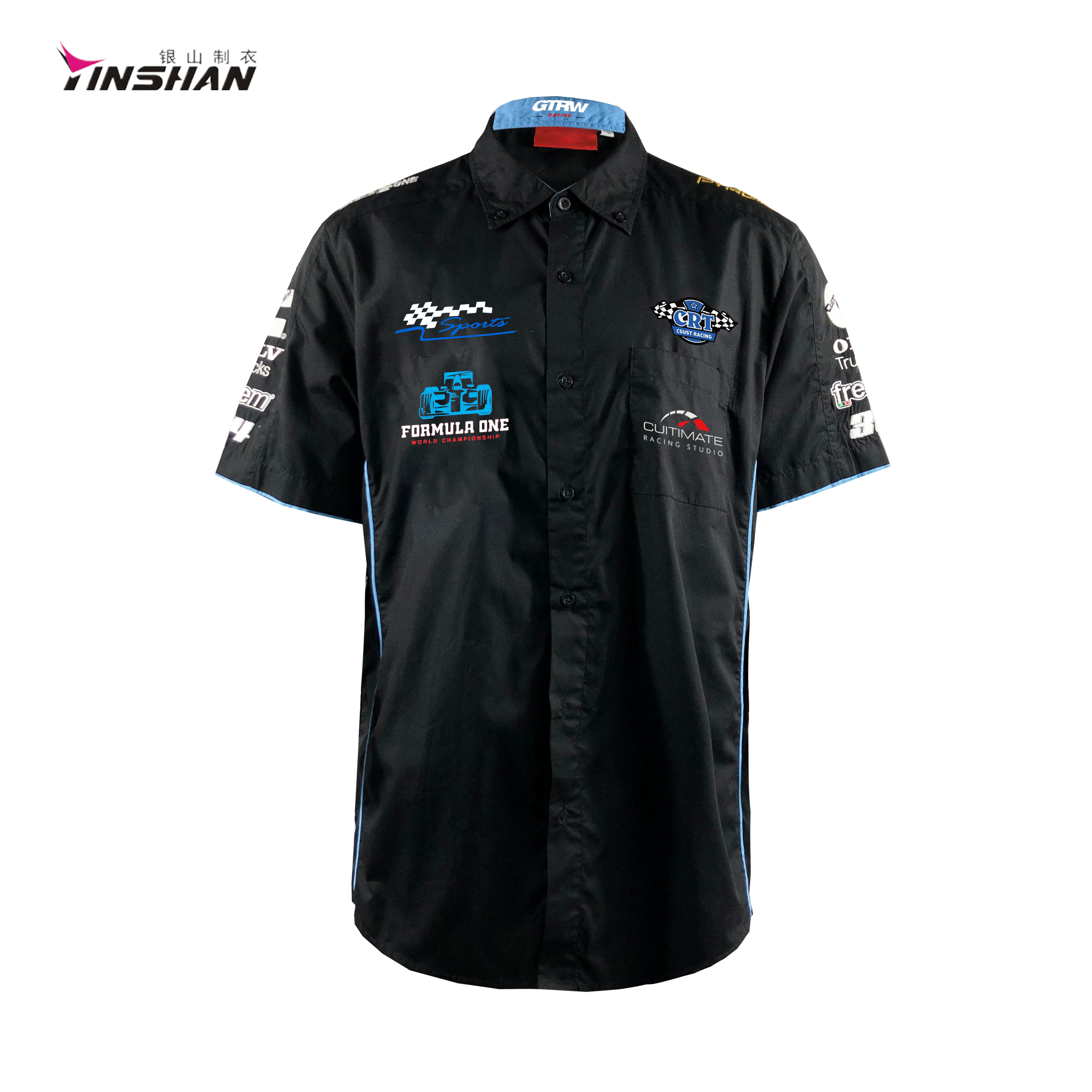 29. Custom Pattern Design for Sportswear Casual Racing Shirts F1 Car Racing Crew