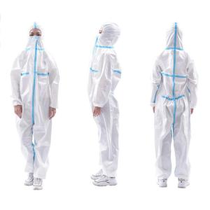Quality Breathable Disposable Protective Coverall , Medical Isolation Suit Sanitary wholesale