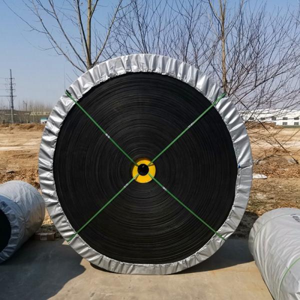 Cheap EP200 Black Polyester Conveyor Belts Wear Resistant 600mm for sale