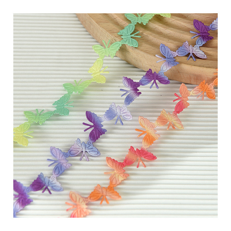 2cm*25y Ultrasonic Butterfly Ribbon For Gift Packing And Garment Accessories