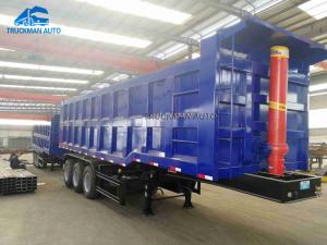 Quality 35m3 Cargo Box Tipper Semi Trailer HYVA Lifting System wholesale