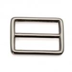 Shiny Black Nickel Zinc Alloy Double D Ring Metal Slide Buckles Good Wear