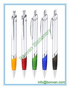 Quality silver lacquer painted plastic gift ball pen, logo promotional use wholesale