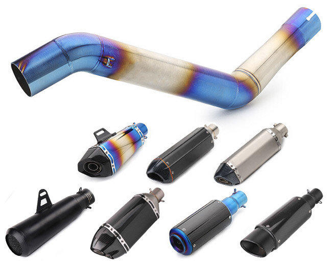 Silencer Kit Honda Motorcycle Muffler , 36mm 51mm Motorbike Slip On Mufflers Cafe Racer Exhaust