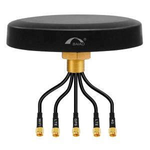 Quality Waterproof 5-in-1 Combined Antenna Active Combo black puck antenna WIFI GPS 4g combo antenna wholesale