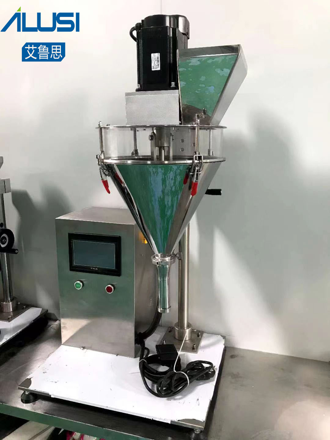 8L Powder Equipments Manual Auger Glass Bottle Dry Spices Flour Milk Coffee Powder Filling Machine