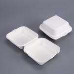 8'' 9" Clamshell Food Containers Sugarcane Food Box Bio Take Away Burger Box