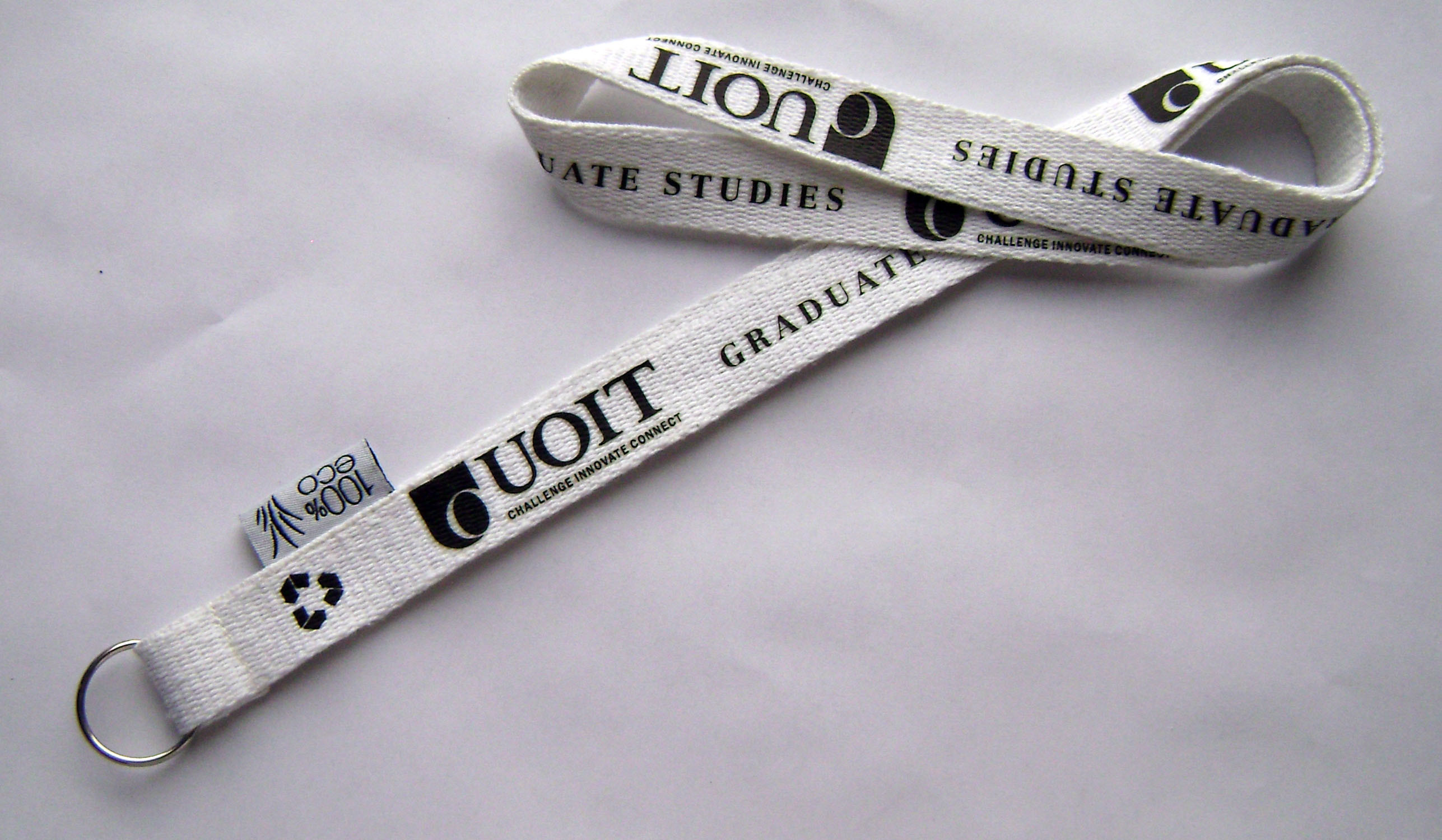 Customized 3.0cm Polyester Dye Sublimation Lanyards For Business Card Holder