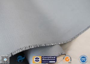 Quality 3732 E - Glass 1.2m Width Heat Resistant 0.45mm Gray Silicone Coated Fiberglass Fabric wholesale