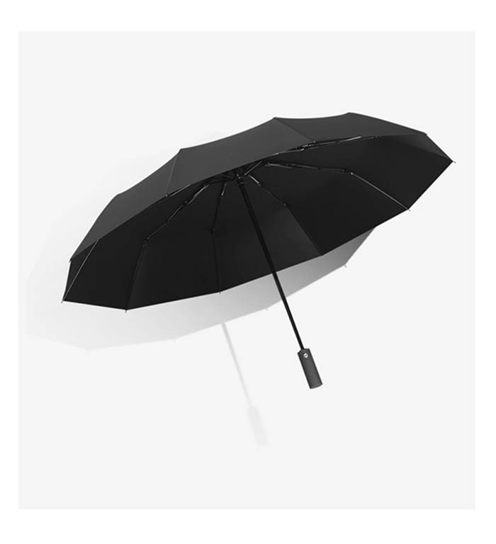 Pongee Fabric Waterproof Solid Color 3 Foldable Umbrella