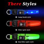 LED Dog Collar Waterproof Medium Large Dogs AirTag Holder Flash Light Up