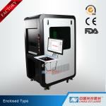 100W Fully Enclosed Fiber Laser Marking Machine for Printing Logos on Stainless