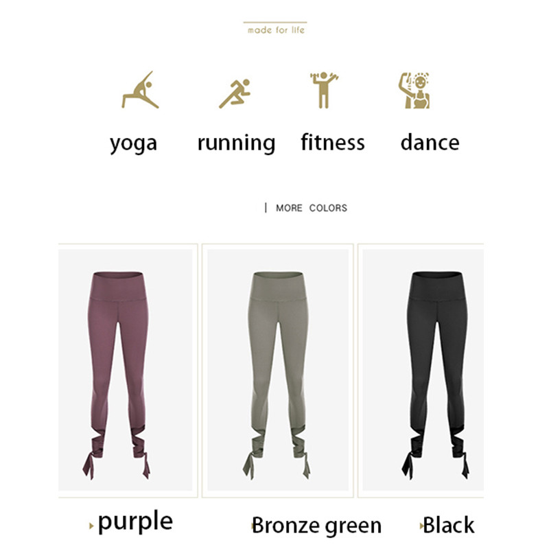 Strap Leg Women's Stretch Yoga Pants Stretchable Tummy Control Workout Capris