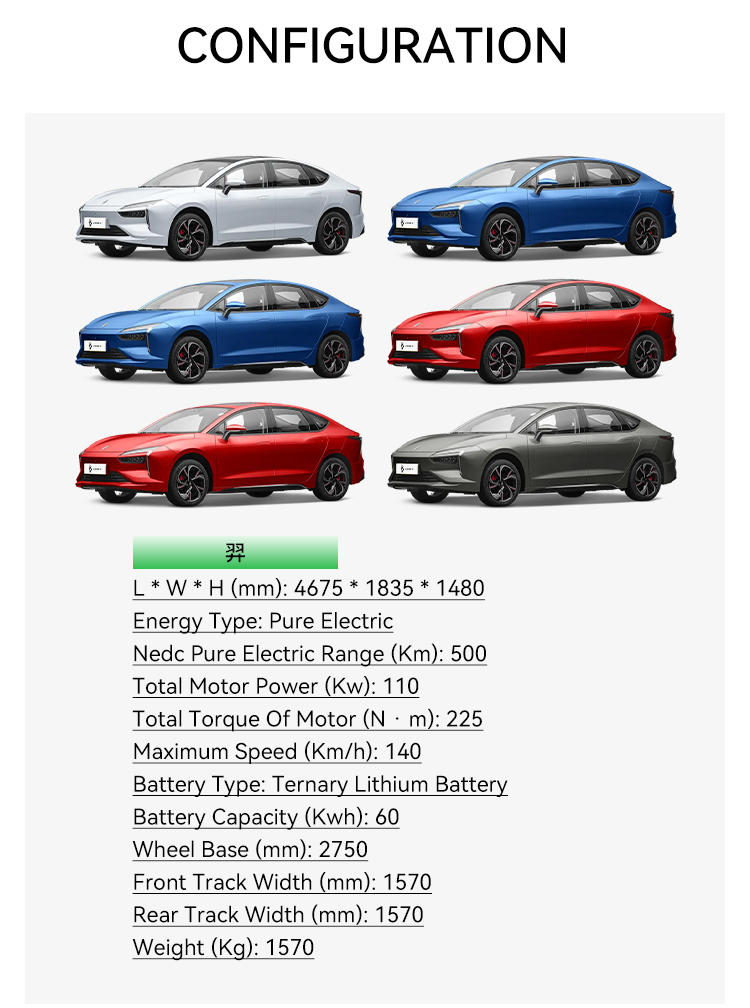 JMEV Yi 4 Wheel Electric Vehicle 140Km/h 0km Used with 60Kwh Battery Capacity and High Speed