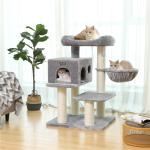 Enchanted Modern Stylish Cat Tree , Cat Tower Scratching Post Adjustable