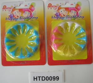 Quality Plastic Birthday Candle Holders Flower Shaped For Cupcake Decorations Food Grade wholesale