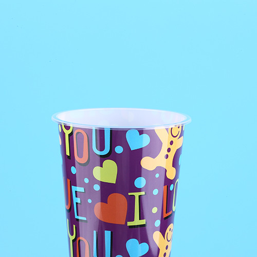 3D Lenticular Plastic Juice Cups Lable In Mould 98* Height 150 mm