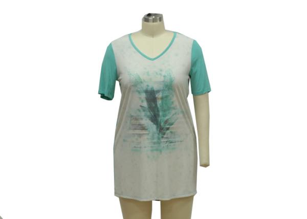 1/2 Elbow Length Sleeve Women'S T Shirts , Women'S Loose V Neck T Shirts Multi
