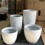 Customizable Fiberglass Flower Planters For Outdoor Gardening Decor