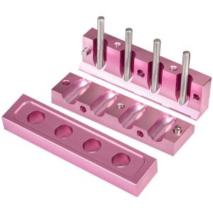 Quality 12 Cavities Aluminium Lipstick Filling Mold with 12.1mm Rose Gold Coating wholesale