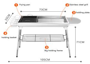 Quality Factory price outdoor villa countryard Charcoal Barbecue/BBQ/Barbeque Grill wholesale