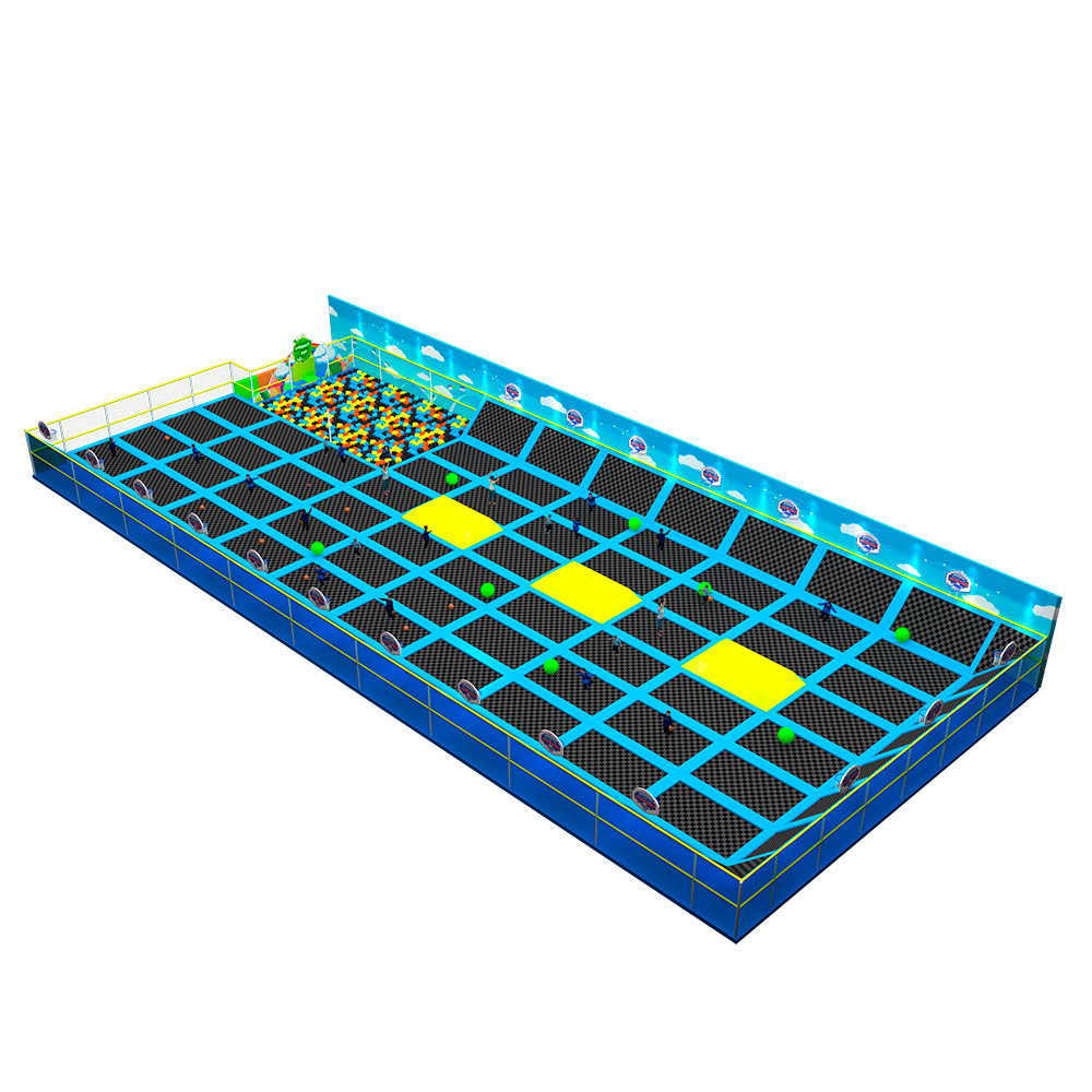 Environmental Protection Soft Indoor Playground Powder Coated With Trampoline