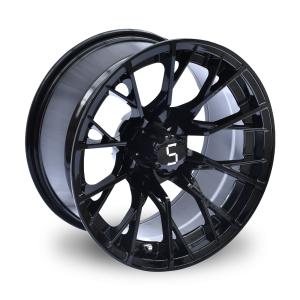 Quality Shuran 14 Inch Golf Cart Wheels And Tires Machined/Gloss Black Wheel 4/101.6 Bolt wholesale