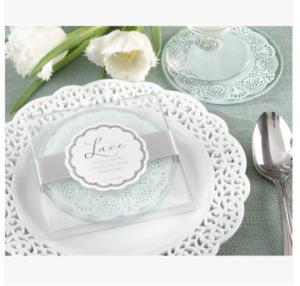Quality New creative promotion gift product wedding gift glass coaster cup cushion wholesale