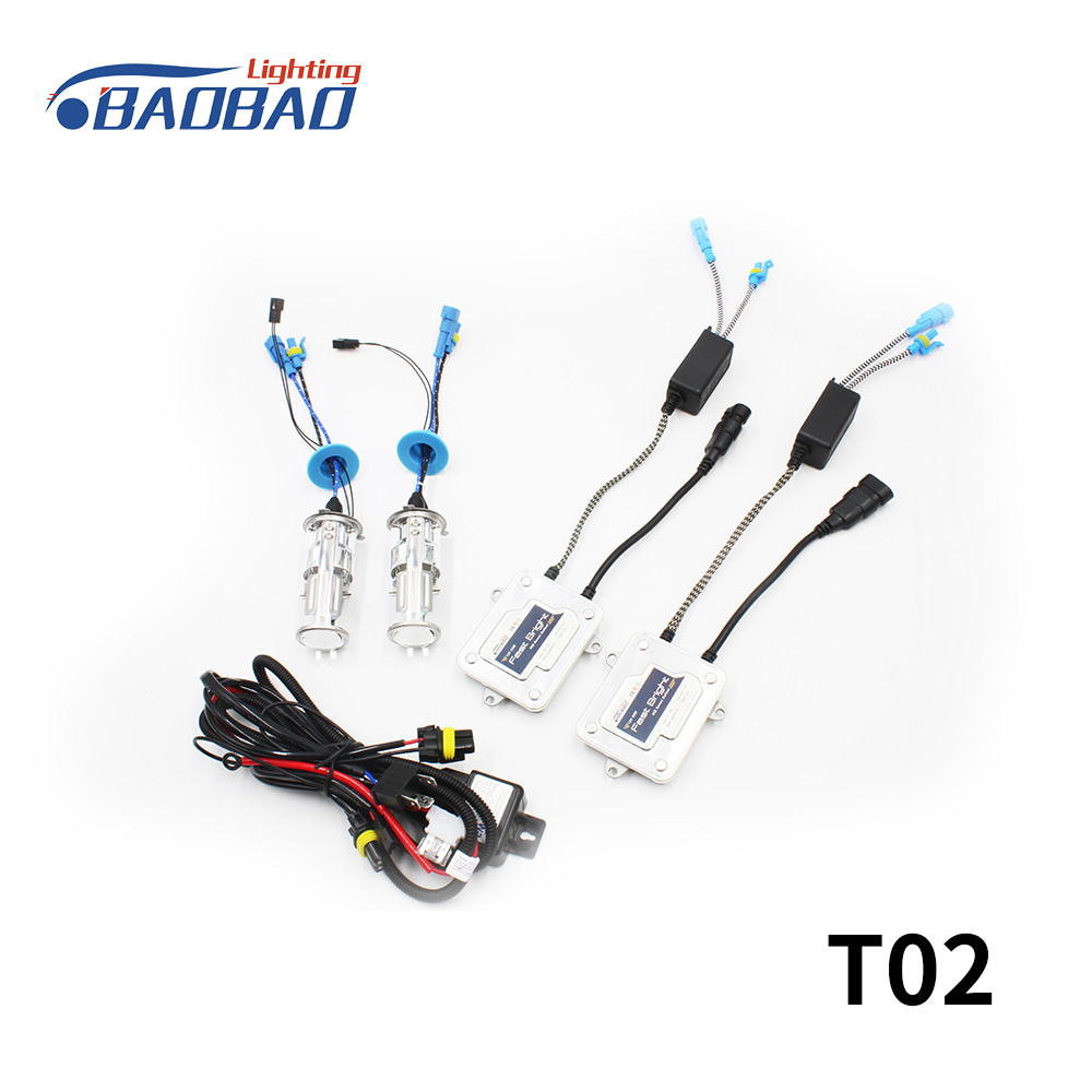 T02 H4 bulb with lens 35w 55w car hid xenon conversion kit