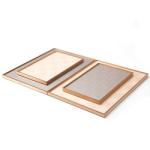 Golden Velvet Jewelry Tray Stackable Showcase Velvet Display Tray For Luxury