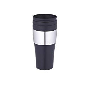 Quality 14oz plastic travel mug non-leak screwing plastic lid slip to drink coffee mug wholesale