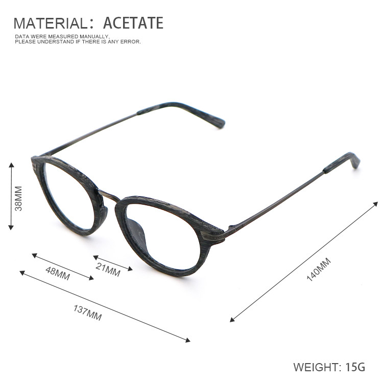 Vintage Acetate Glasses Frames Multicolor Eyewear Frame Stock MR 5028