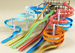 Quality Holiday Resort Spiral / Long Water Slide Adult Commercial Colorful FRP wholesale