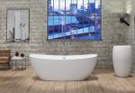 UV Resistant Oval Freestanding Bathtub Low Thermal Conduction