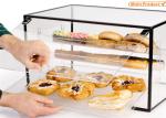 Transparent Acrylic Display Showcase / Acrylic Bakery Display Bright Luster For