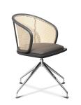 Wood Executive PP Seat 30in Rattan Office Chairs 42cm Back