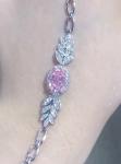 Oval Cut Synthetic Diamond Tennis Bracelet 2.72ct Pink Diamond Bracelet Oval