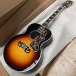 Custom Sunburst Color SJ200 ALL Solid Wood Jumbo Acoustic Guitar Crown Monarch