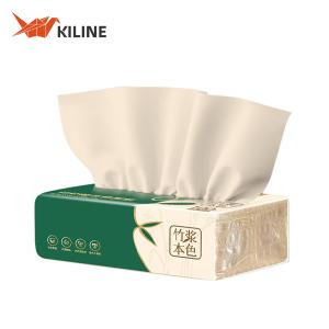 Quality Soft Bamboo Facial Tissues 3 Ply Natural Unbleached Facial Paper 70gsm Dry Or Wet Use wholesale
