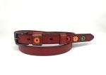 Retro Embroidered 23mm Cowhide Women Leather Belt Alloy Buckle