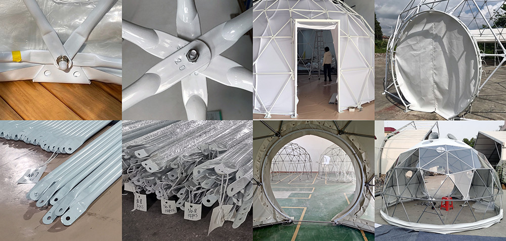 Large Capacity Customizable Geodesic Dome Glamping Tent Durable Party Dome Tent