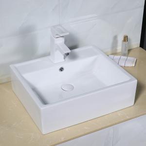 Quality Porcelain Above Countertop Mounted Bathroom Sink 400mm Wide Handcraft wholesale