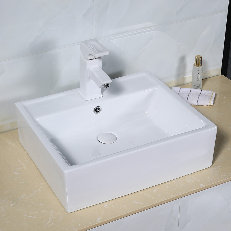 Rectangular Bathroom Sink Vessel 20 X 17" 19 X 16" 400mm Countertop Basin